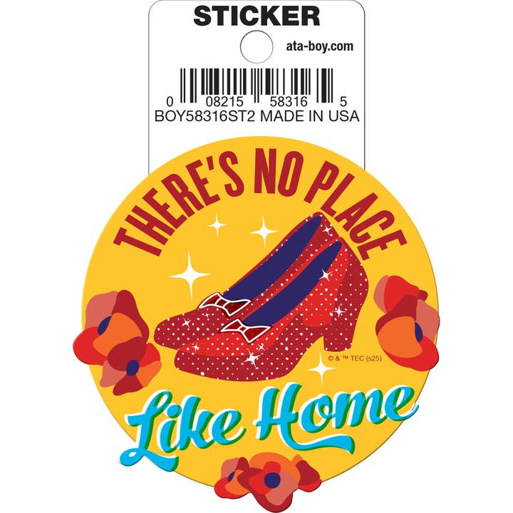 Wizard of Oz: Ruby Slippers No Place Like Home Die Cut Vinyl Sticker - 3" (ONLINE ORDER ONLY)