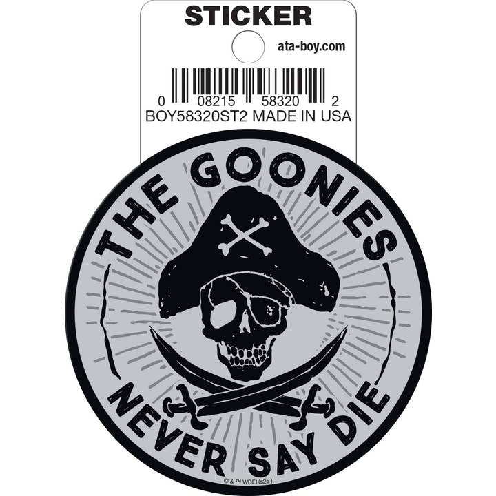 Goonies: Never Say Die Die Cut Vinyl Sticker - 3" (ONLINE ORDER ONLY)