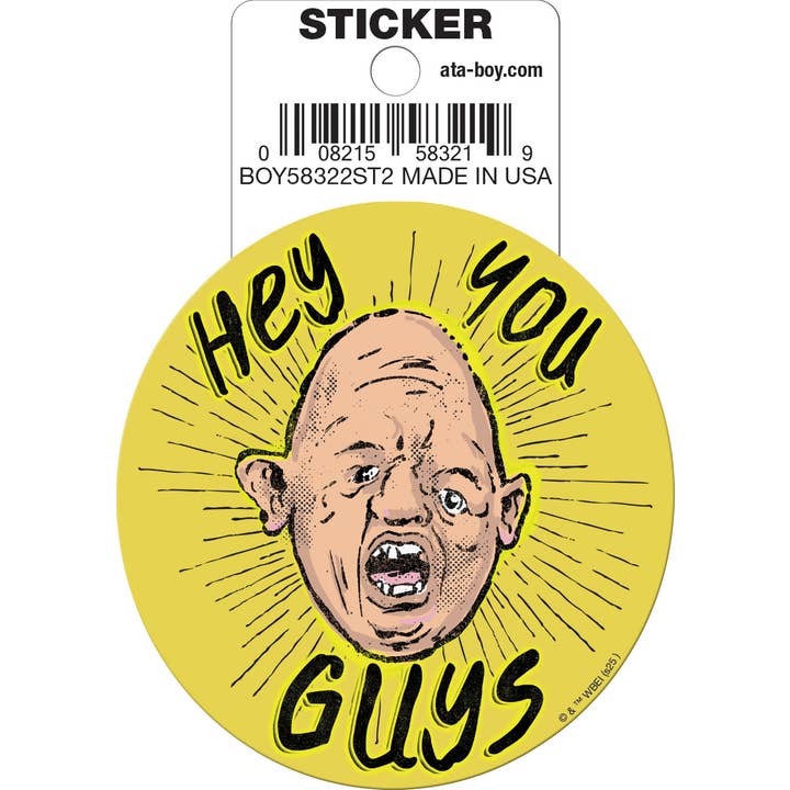 Goonies: Hey You Guys Die Cut Vinyl Sticker - 3" (ONLINE ORDER ONLY)