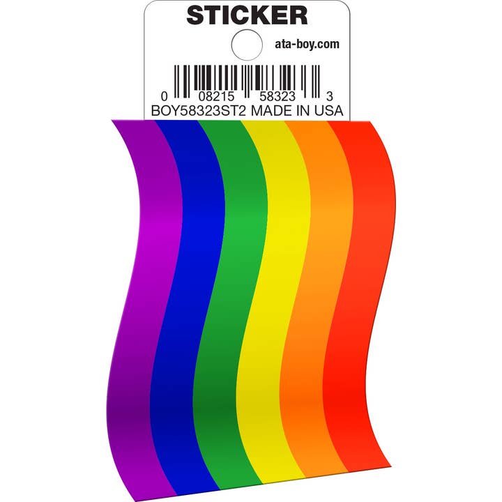 Pride Rainbow Flag Die Cut Vinyl Sticker - 3" (ONLINE ORDER ONLY)