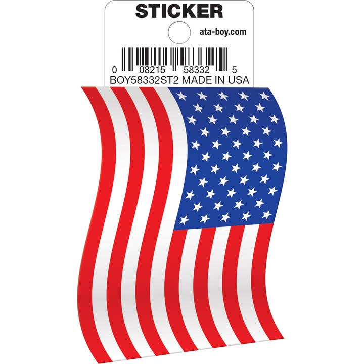 USA Flag Die Cut Vinyl Sticker - 3" (ONLINE ORDER ONLY)