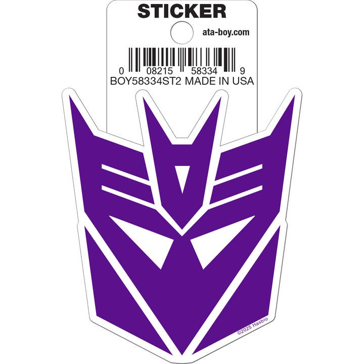 Transformers: Decepticon Logo Die Cut Vinyl Sticker - 3" (ONLINE ORDER ONLY)