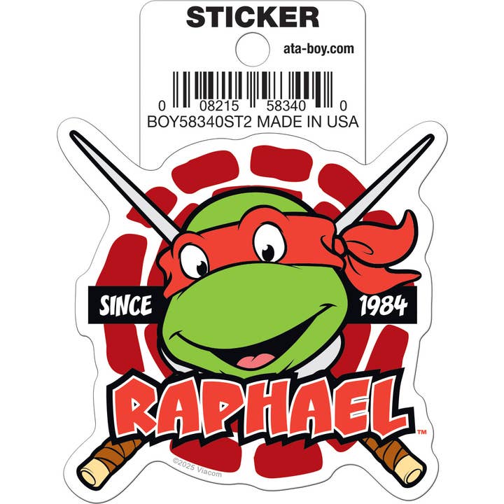 Teenage Mutant Ninja Turtles: Raphael Head Die Cut Vinyl Sticker - 3" (ONLINE ORDER ONLY)
