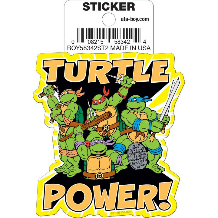 Teenage Mutant Ninja Turtles: Turtle Power Team Die Cut Vinyl Sticker - 3" (ONLINE ORDER ONLY)
