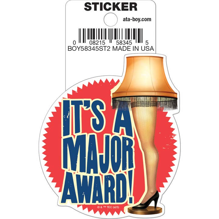 Christmas Story: It's A Major Award Die Cut Vinyl Sticker - 3" (ONLINE ORDER ONLY)