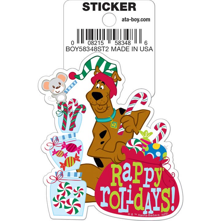 Scooby-Doo: Rappy Rolidays Die Cut Vinyl Sticker - 3" (ONLINE ORDER ONLY)