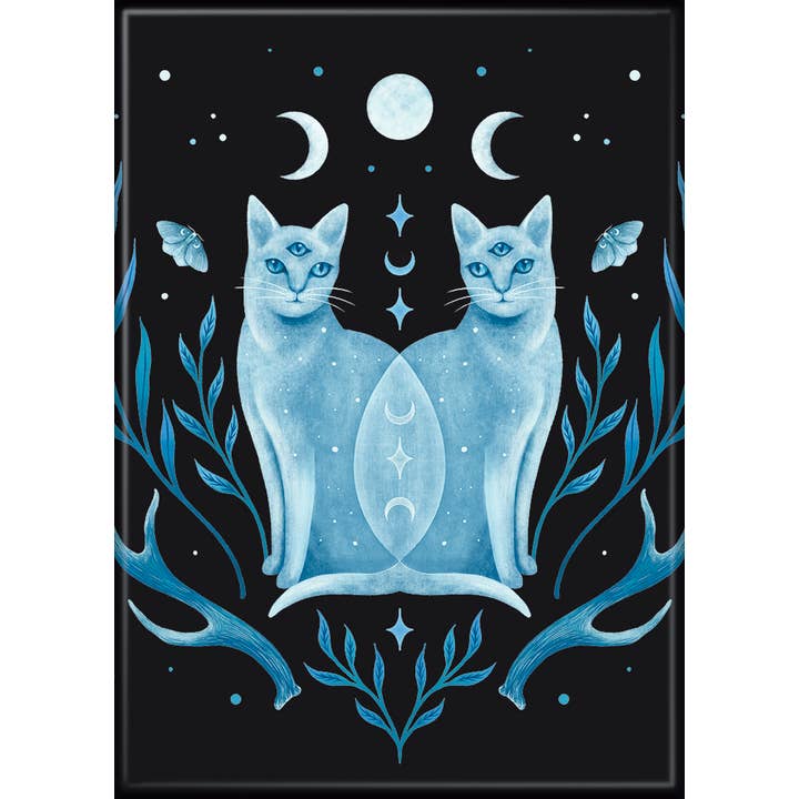 Episodic Drawing: Symmetrical Two Cat Magnet (ONLINE ORDER ONLY)