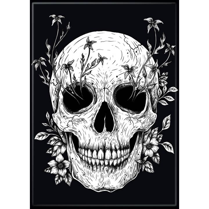Episodic Drawing: Floral Skull Magnet (ONLINE ORDER ONLY)