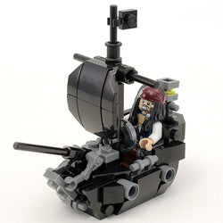 Custom Black Ship (Pearl) with Jack Sparrow Minfigure (Online Order Only)