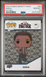 2023 UPPER DECK FUNKO POP MARVEL  NAKIA PATINA #63  PSA 10 (Online Order Only)