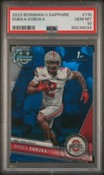 Graded 2023 Topps Bowman U Sapphire Emeka Egbuka #115 Rookie RC Football Card PSA 10 Gem Mint (ONLINE ORDER ONLY)