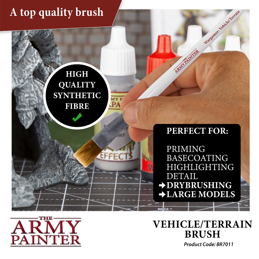 Army Painter Tools: Wargamer Brush - Vehicle & Scenery (ONLINE ORDER ONLY)