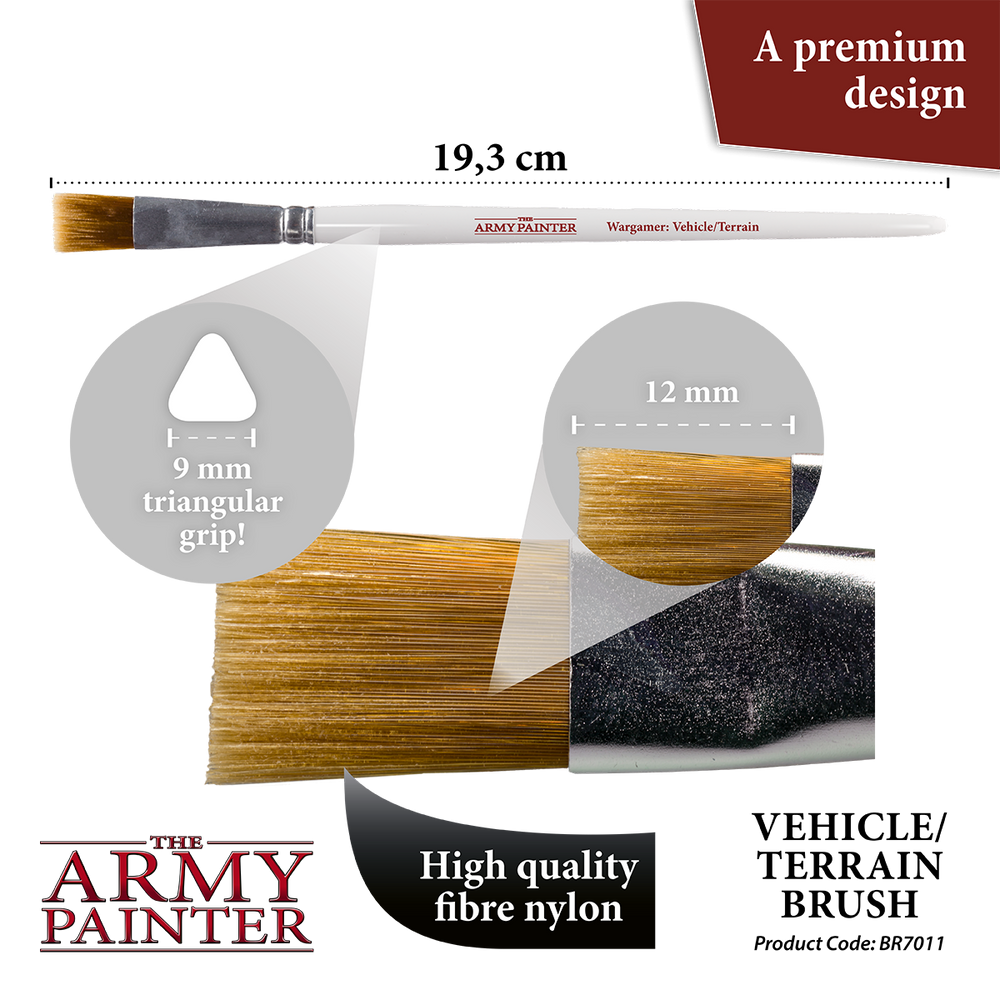 Army Painter Tools: Wargamer Brush - Vehicle & Scenery (ONLINE ORDER ONLY)
