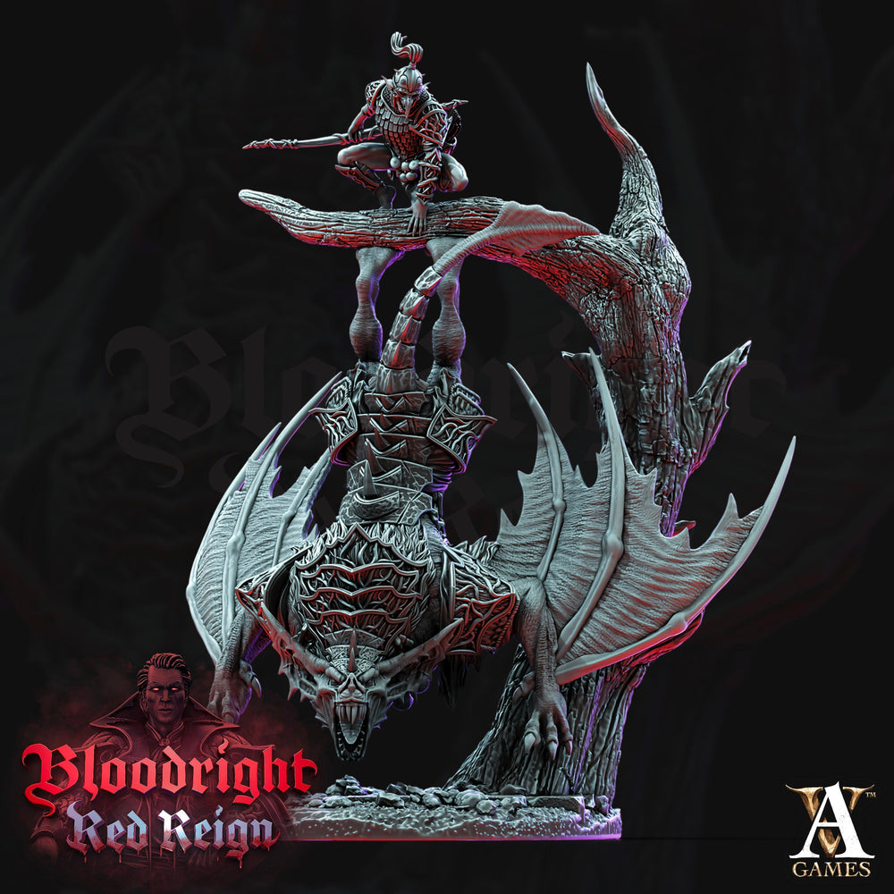 3D Printed Archvillain Games Bloodright Red Reign - Dire Bat Riders 28mm 32mm D&D (Online Only)