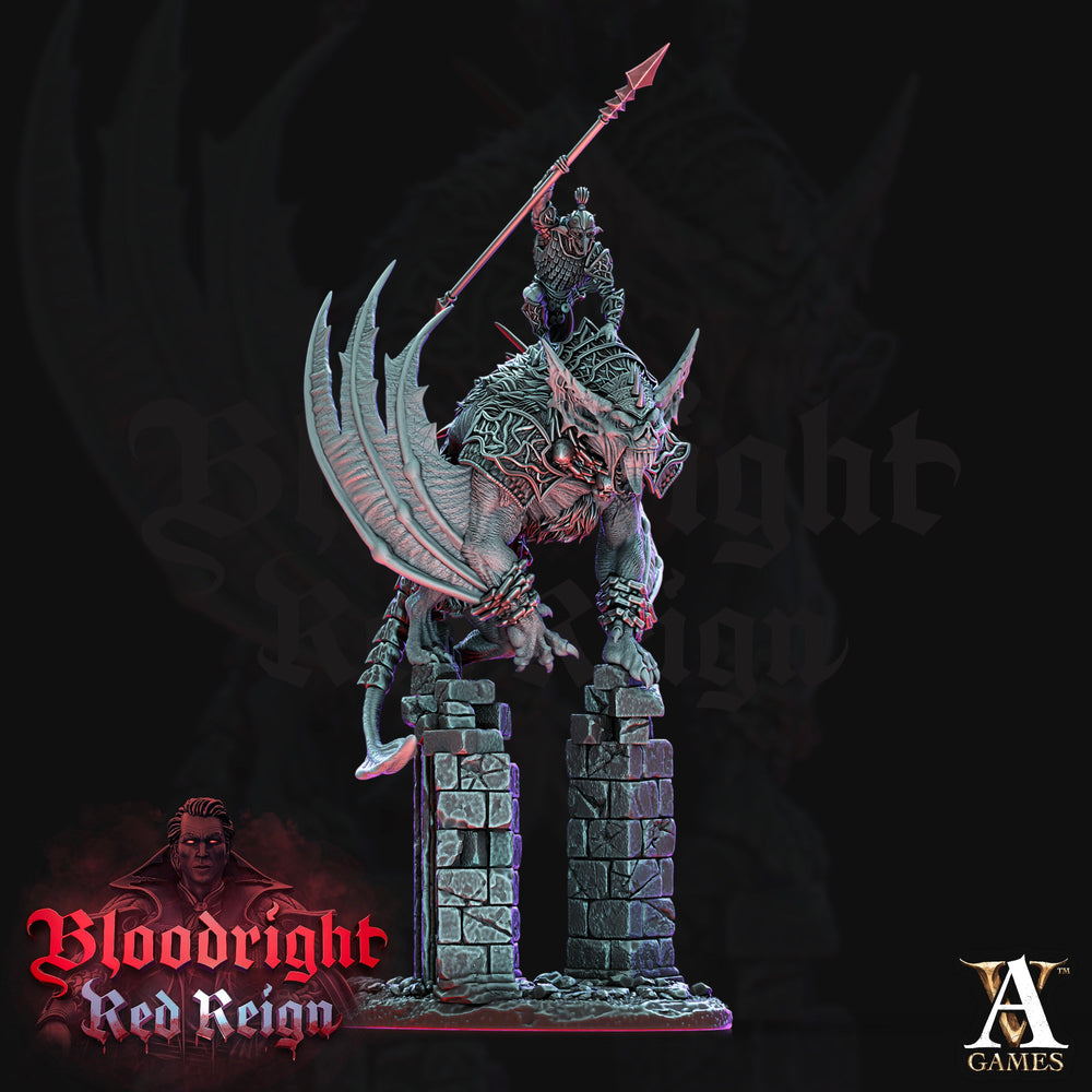 3D Printed Archvillain Games Bloodright Red Reign - Dire Bat Riders 28mm 32mm D&D (Online Only)