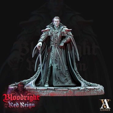 3D Printed Archvillain Games Bloodright Red Reign - Count Vladimir Rosunescu 28mm 32mm D&D (Online Only)