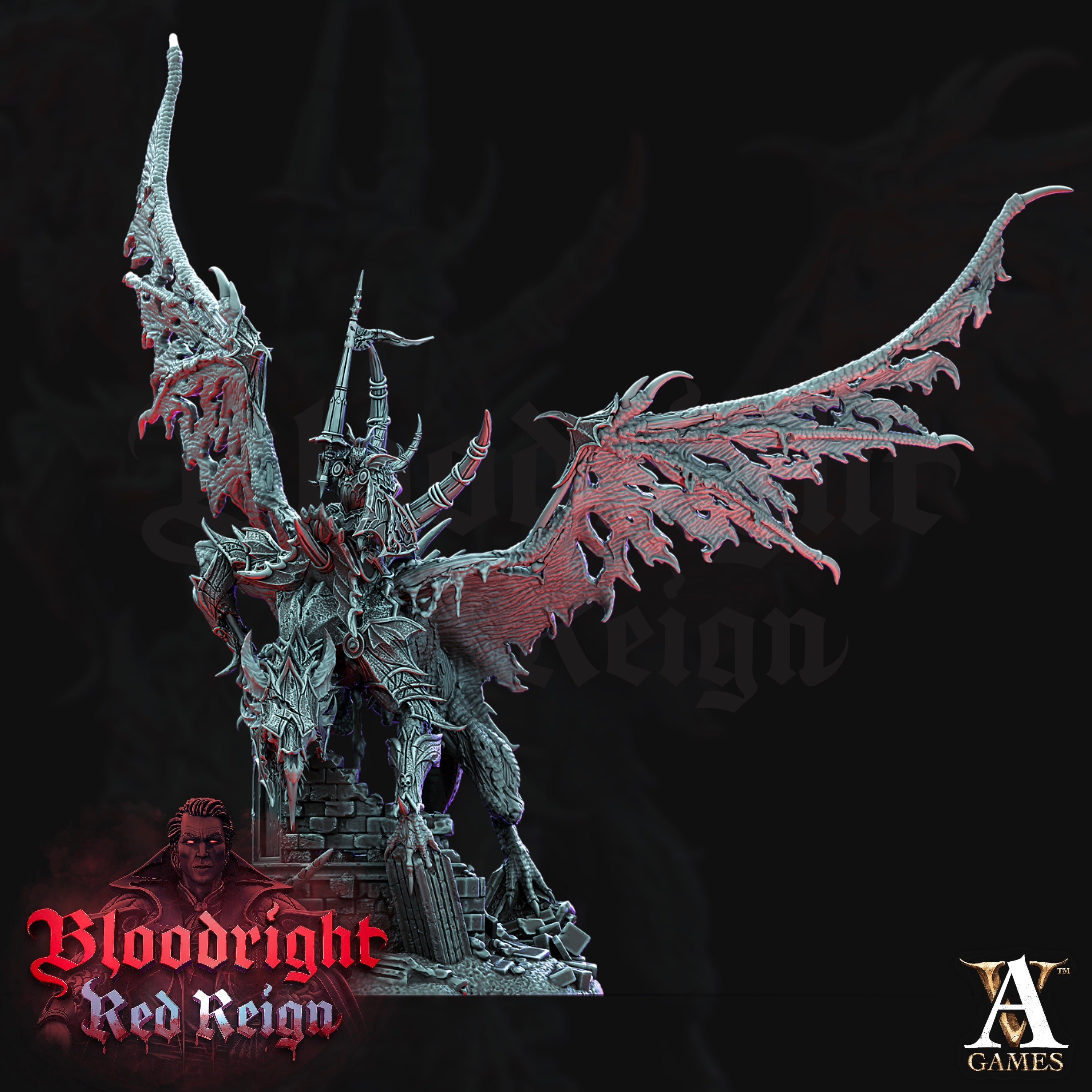 3D Printed Archvillain Games Bloodright Red Reign - Dreadwing 28mm 32mm D&D (Online Only)