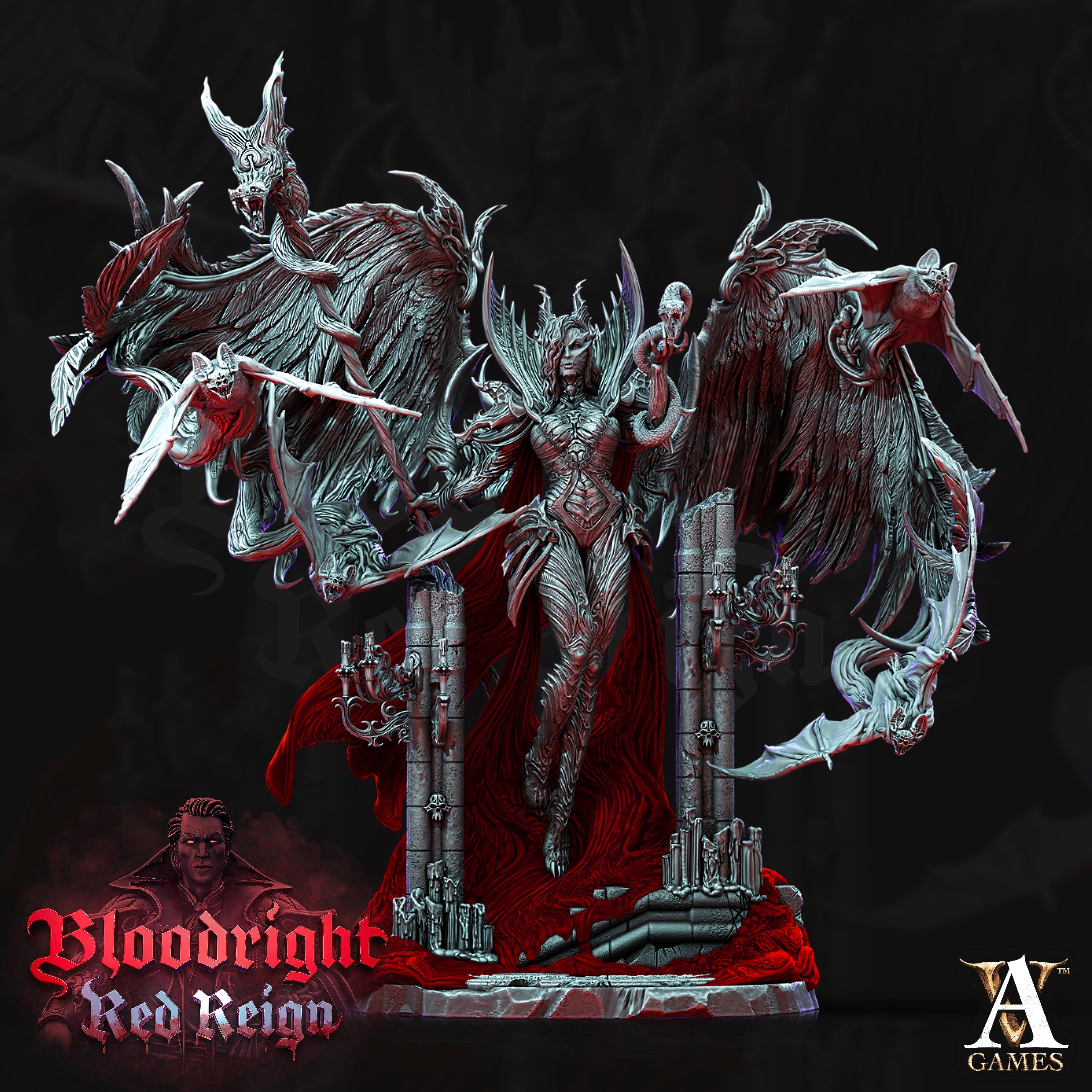 3D Printed Archvillain Games Bloodright Red Reign - Lilith 28mm 32mm D&D (Online Only)