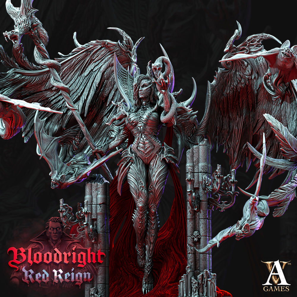 3D Printed Archvillain Games Bloodright Red Reign - Lilith 28mm 32mm D&D (Online Only)