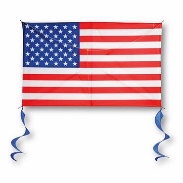 BRS72110 American Flag 48 Inch Vinyl Kite Brainstorm Products (ONLINE ORDER ONLY)