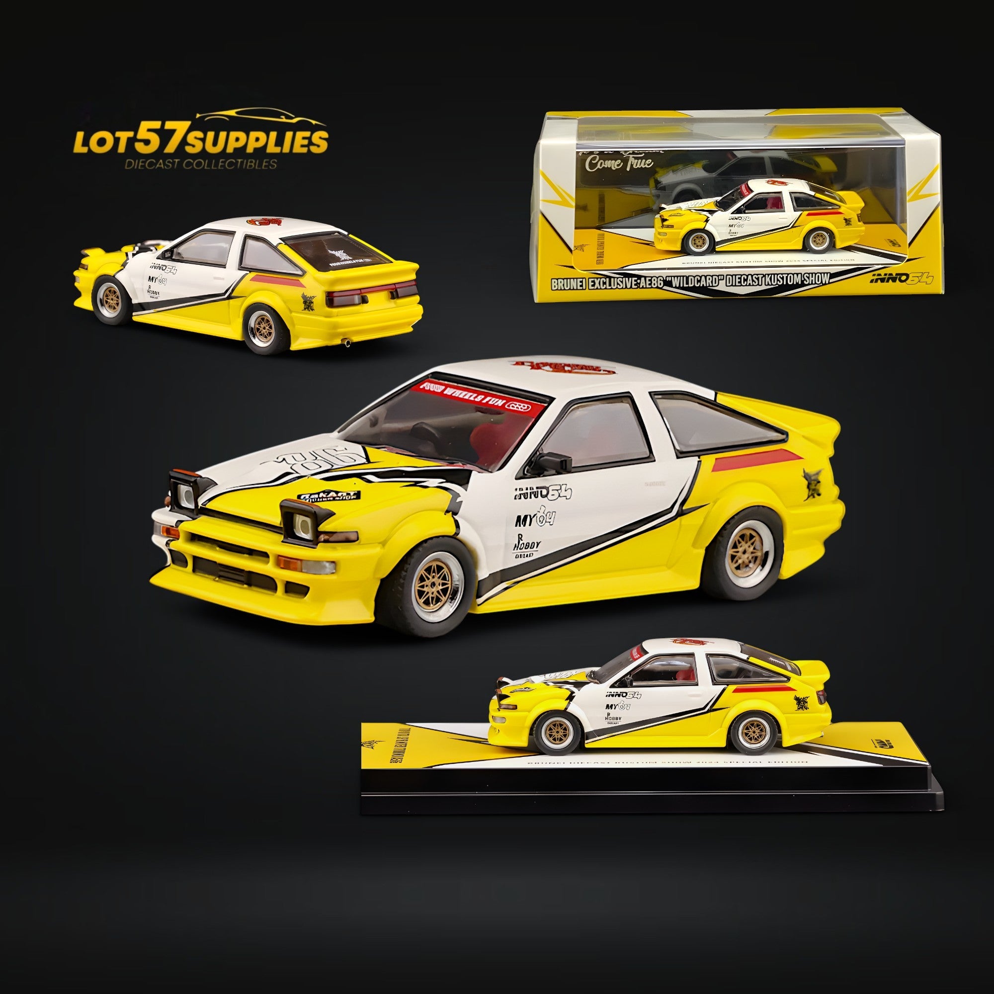 Inno64 Toyota Sprinter Trueno AE86 BRUNEI DIECAST KUSTOM SHOW 24' 1:64 (ONLINE ORDER ONLY)