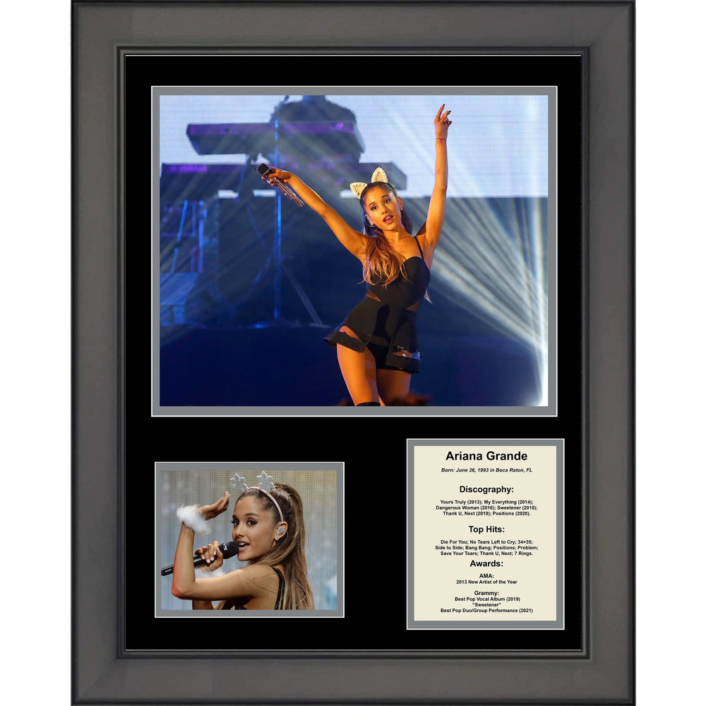 Framed Singer Discography 11"x14" Music Three Photo Collage (ONLINE ORDER ONLY)