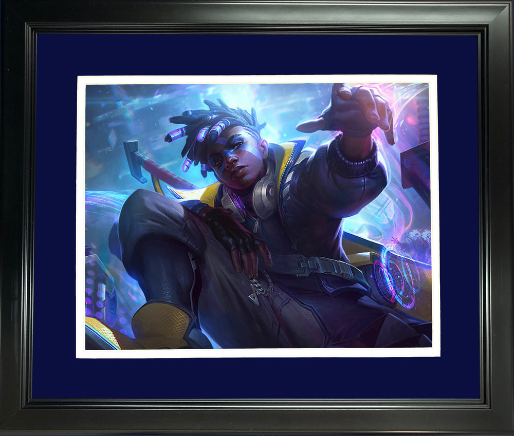 Framed League of Legends Ekko 11"x14" Video Game Photo (ONLINE ORDER ONLY)