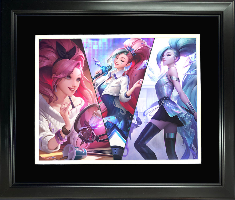 Framed Seraphine Trio 11"x14" Video Game Photo (ONLINE ORDER ONLY)