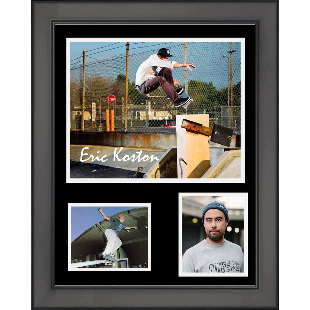 Framed Eric Koston 11"x14" Skateboarding Three Photo Collage (ONLINE ORDER ONLY)