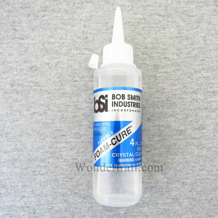 BSI142 Foam-Cure Flexible Clear Silicone Glue 4oz Bottle Bob Smith Industries (ONLINE ORDER ONLY)