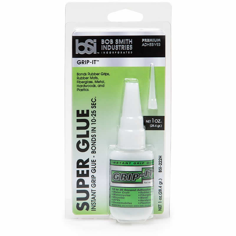 BSI222H Grip It Super Glue Pack with Tip 1 Oz Bottle Bob Smith Industries (ONLINE ORDER ONLY)