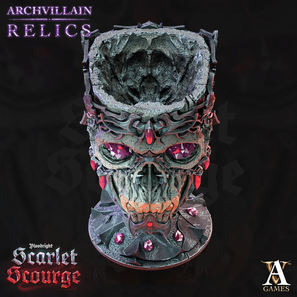 3D Printed Archvillain Games Archvillain Relics - Vampire Elder Skull 28mm 32mm D&D (Online Only)