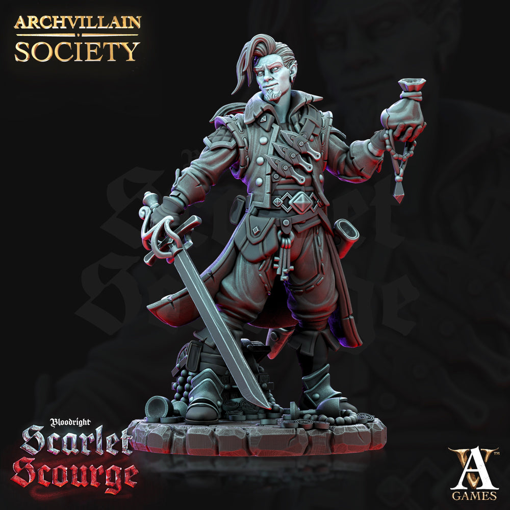 3D Printed Archvillain Games Archvillain Society Vol XVI Baron of Lossale - Tristan Kamlon 28mm 32mm D&D (Online Only)