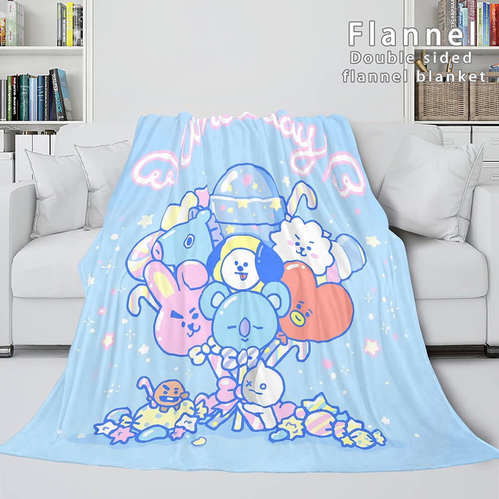 BT21 Cosplay Flannel Blanket Throw (Online Order Only)