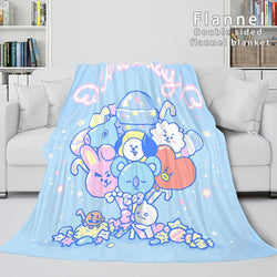 BT21 Cosplay Flannel Blanket Throw (Online Order Only)