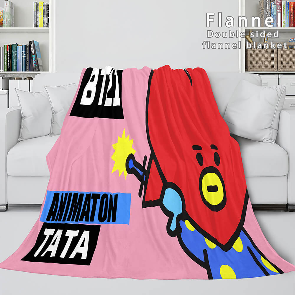 BT21 Cosplay Flannel Blanket Throw (Online Order Only)