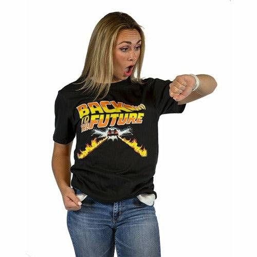 Back to the Future DeLorean Flametrails unisex T-shirt (ONLINE ORDER ONLY)