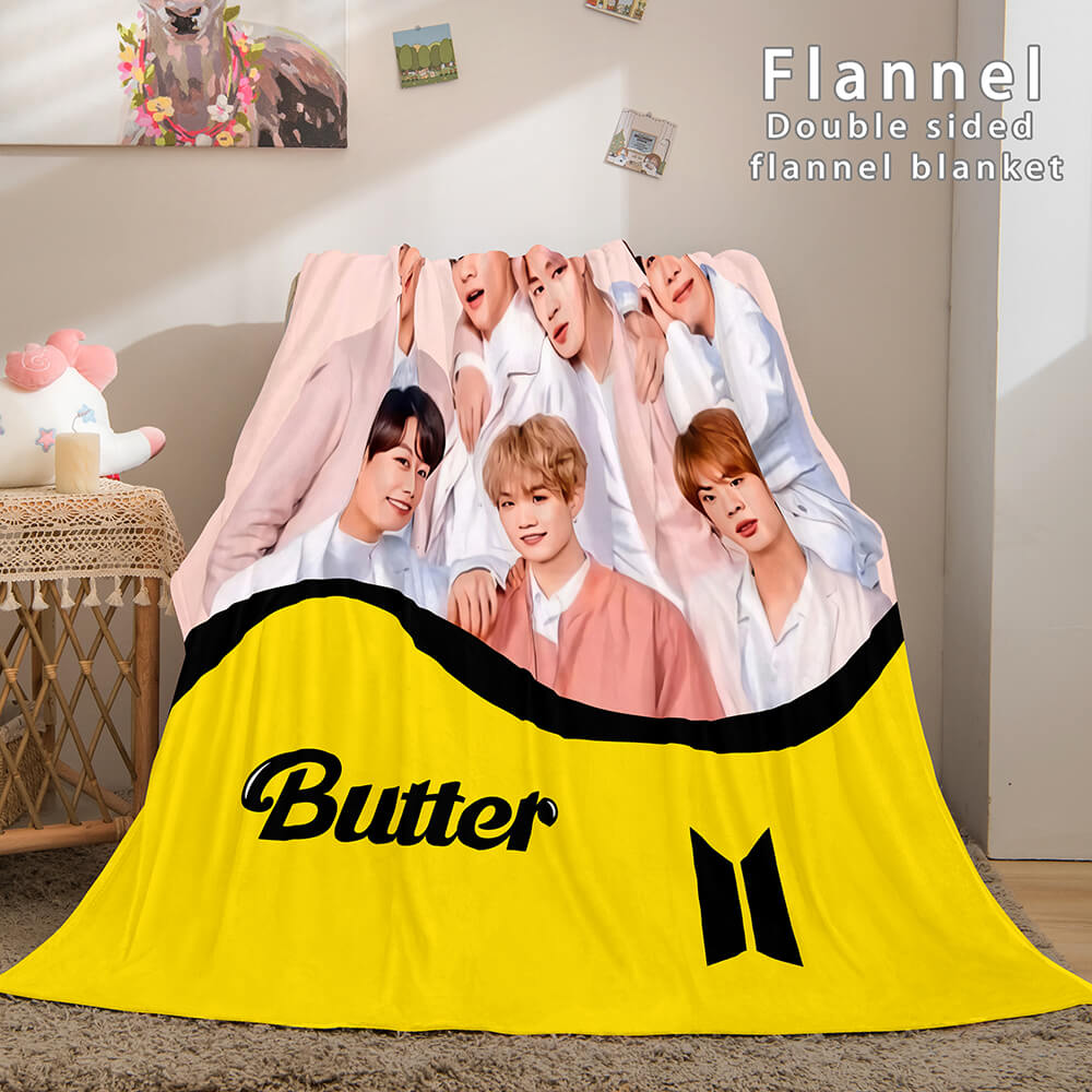 BTS Butter Cosplay Flannel Blanket Throw (Online Order Only)