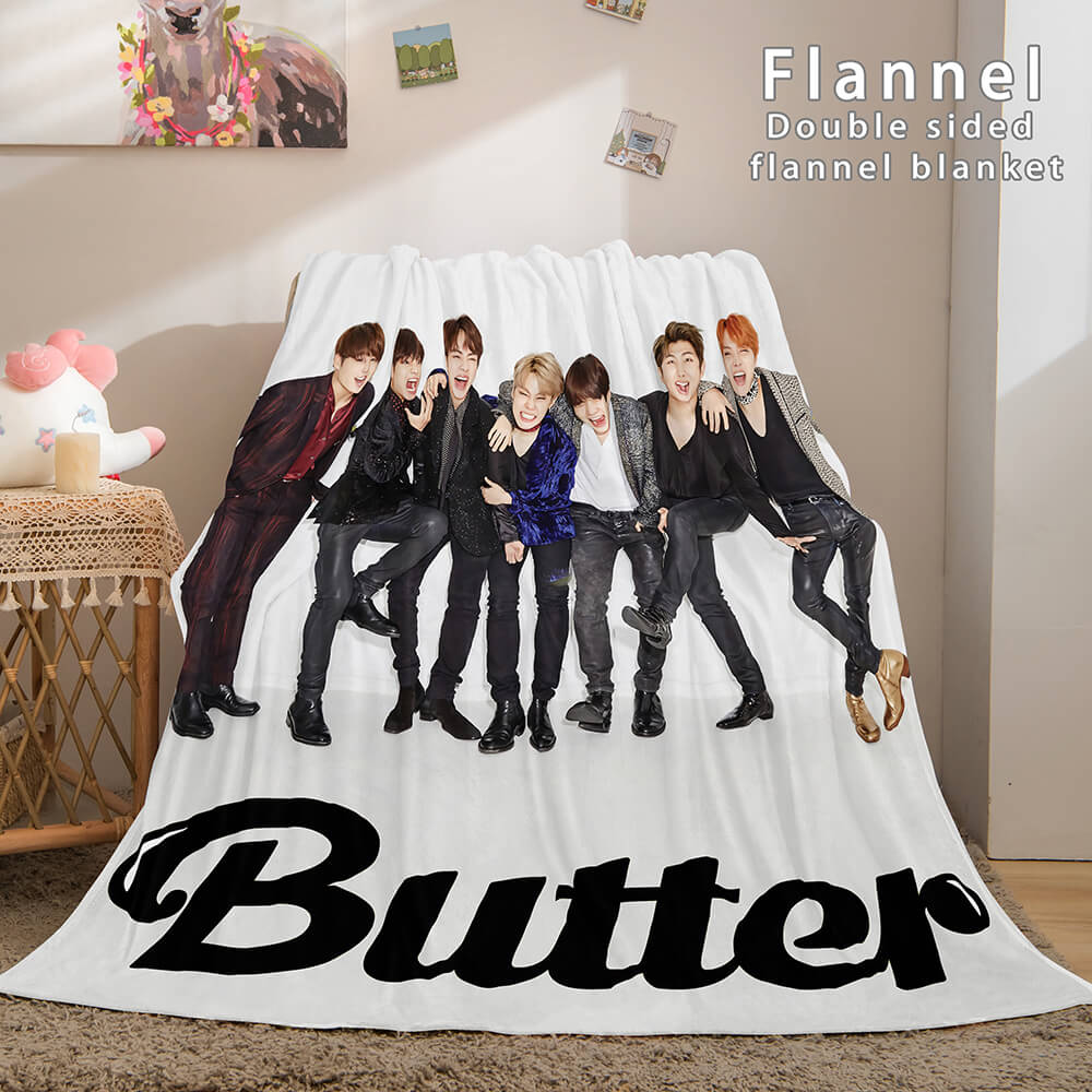 BTS Butter Cosplay Flannel Blanket Throw (Online Order Only)