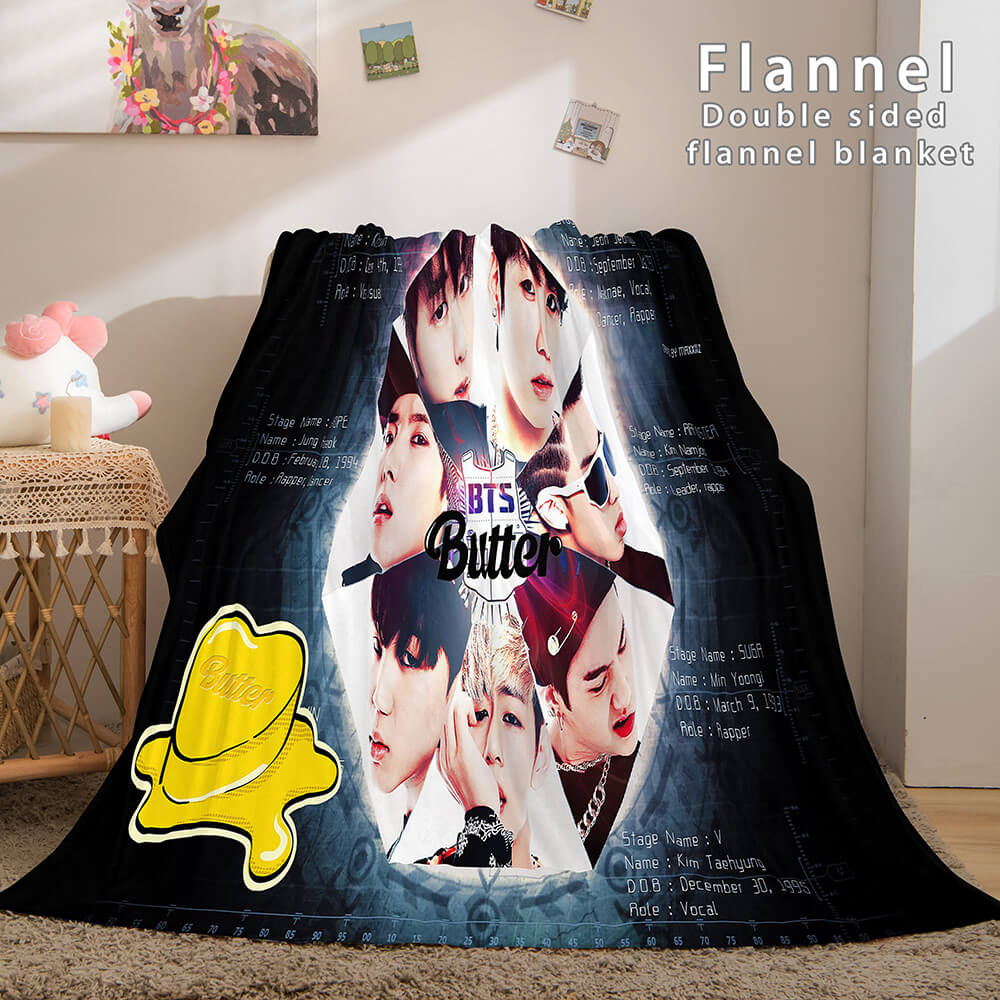 BTS Butter Cosplay Flannel Blanket Throw (Online Order Only)