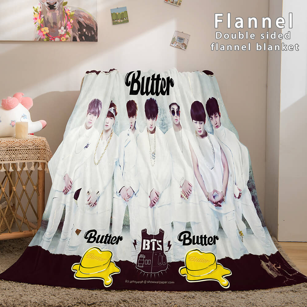 BTS Butter Cosplay Flannel Blanket Throw (Online Order Only)