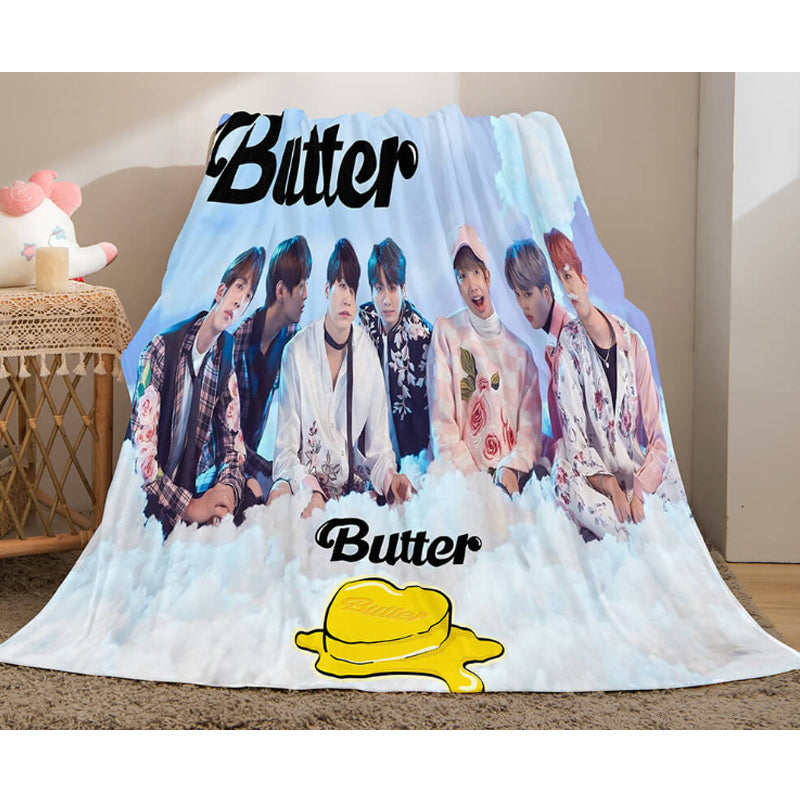 Kpop BTS Butter Bangtan Boys Cosplay Flannel Blanket (Online Order Only)