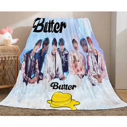 Kpop BTS Butter Bangtan Boys Cosplay Flannel Blanket (Online Order Only)