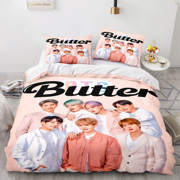 BTS Butter Cosplay Bedding Sets Soft Quilt Covers Without Filler (Online Order Only)