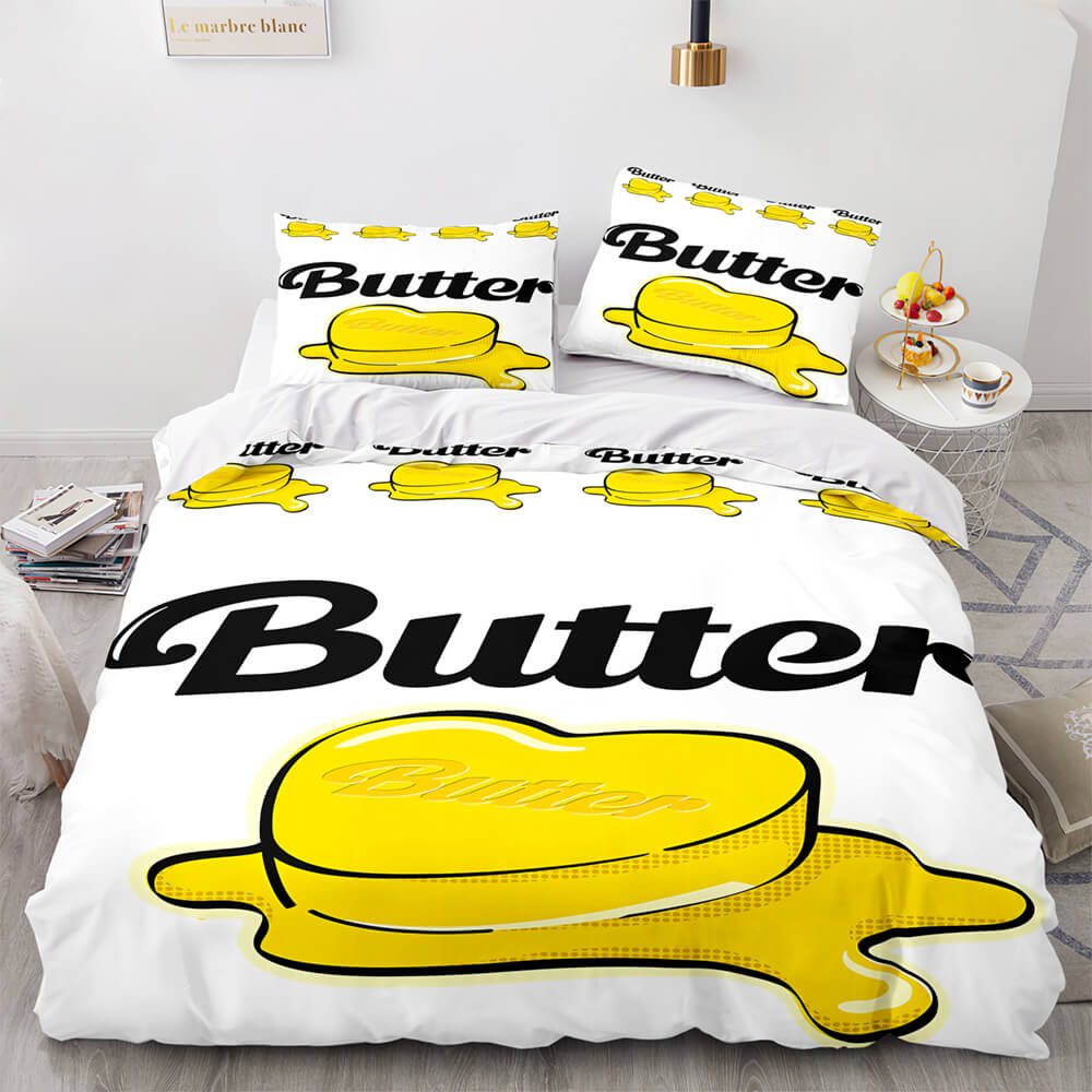 BTS Butter Cosplay Bedding Sets Soft Quilt Covers Without Filler (Online Order Only)