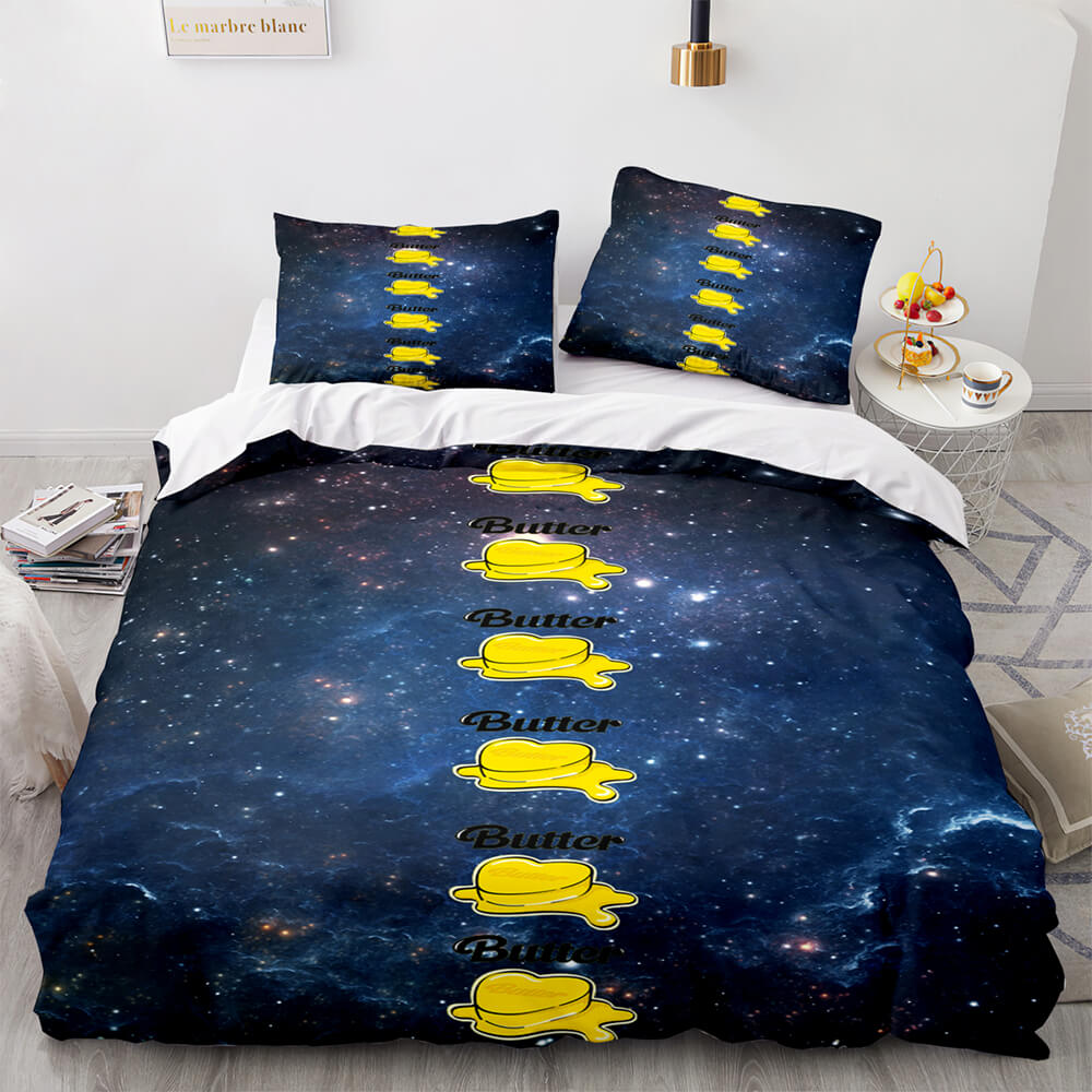 BTS Butter Cosplay Bedding Sets Soft Quilt Covers Without Filler (Online Order Only)