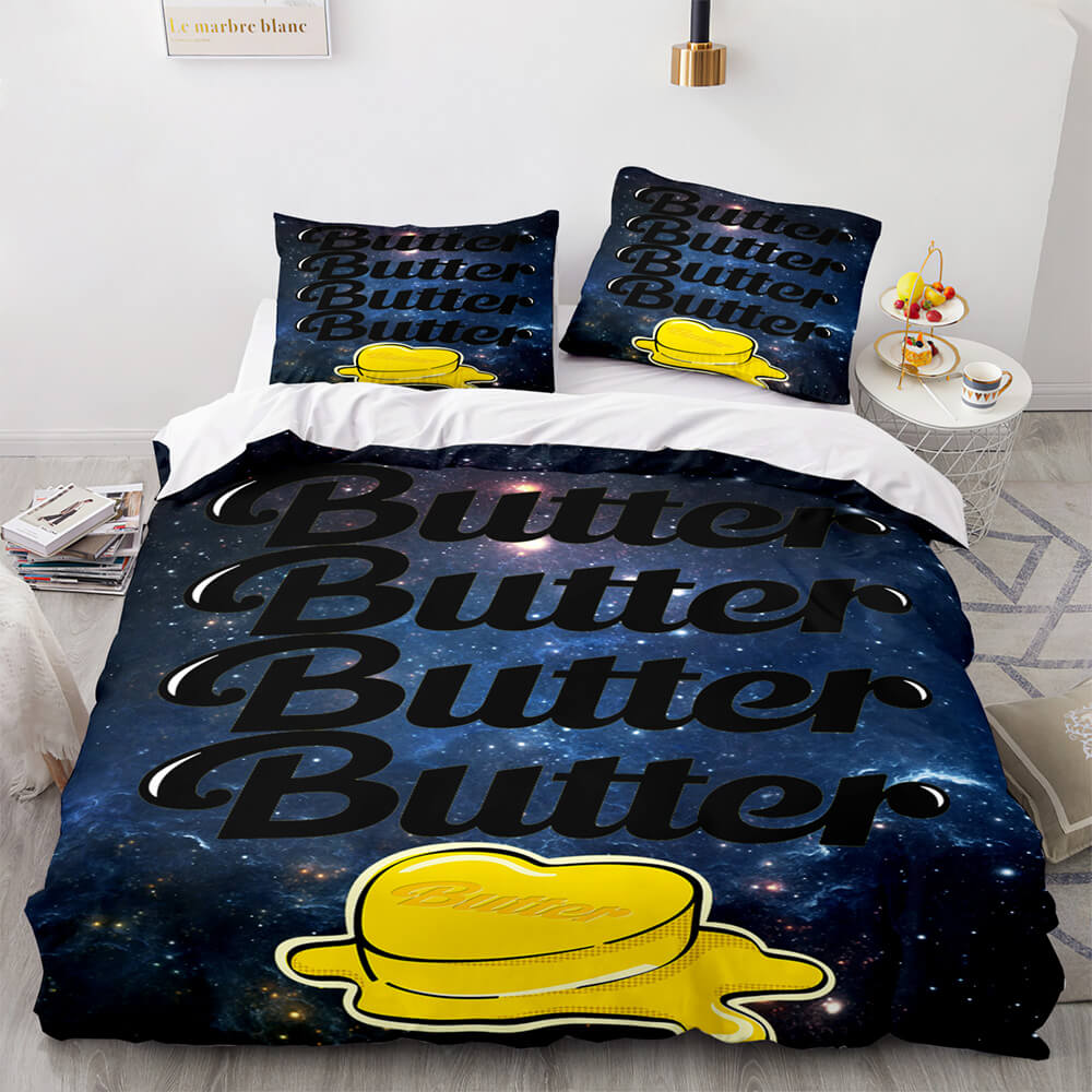 BTS Butter Cosplay Bedding Sets Soft Quilt Covers Without Filler (Online Order Only)