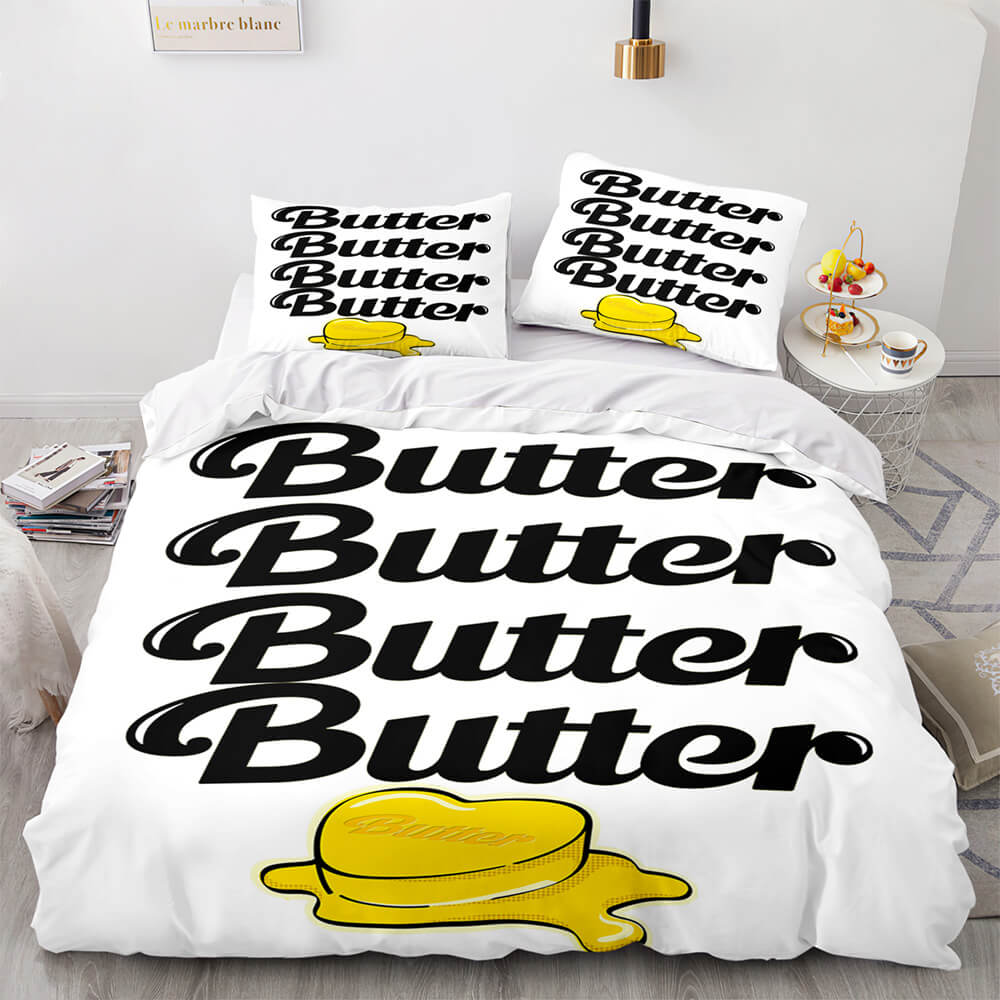 BTS Butter Cosplay Bedding Sets Soft Quilt Covers Without Filler (Online Order Only)