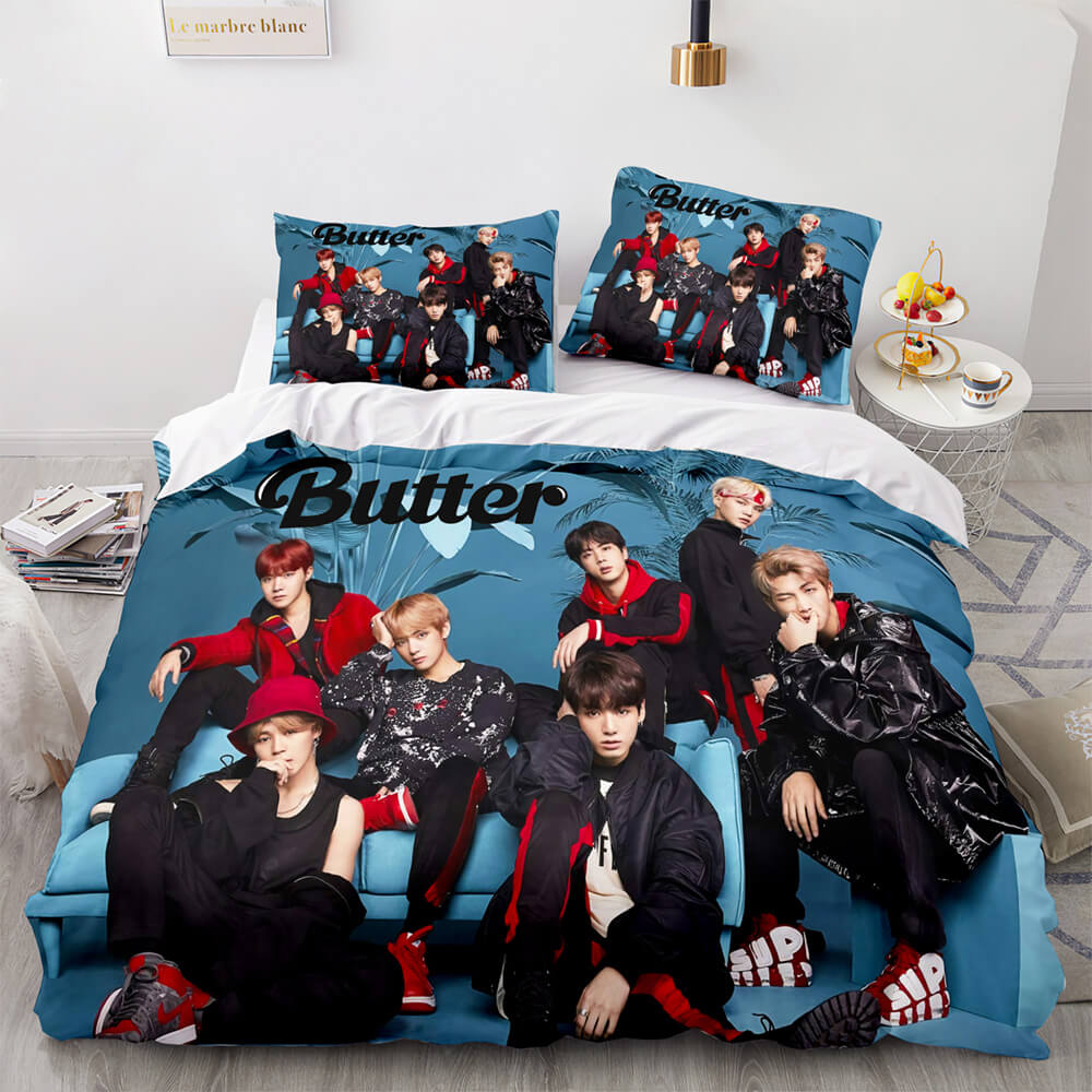 BTS Butter Cosplay Bedding Sets Soft Quilt Covers Without Filler (Online Order Only)