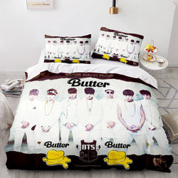 BTS Butter Cosplay Bedding Sets Soft Quilt Covers Without Filler (Online Order Only)